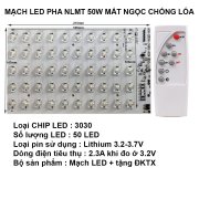 Bộ mạch đèn LED năng lượng mặt trời mắt ngọc 50W gồm mạch và remote
